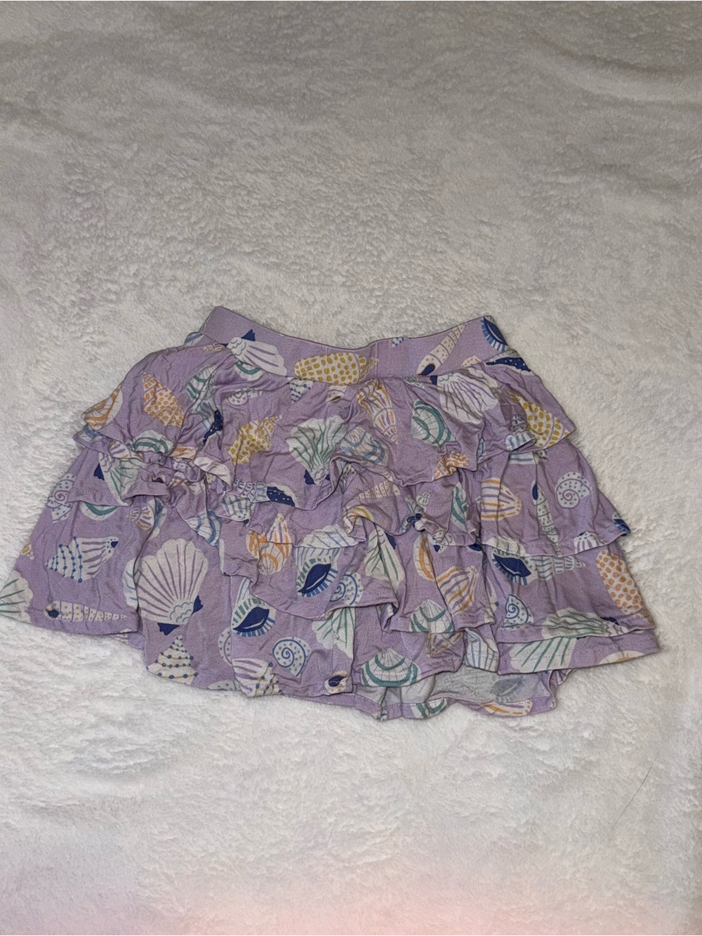 Little sleepies Ruffle Seashell Print Skort